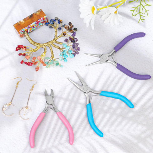 Jewelry Pliers Set - Needle Nose, Round Nose and Wire Cutters for Jewelry Making, Repair and Crafts...