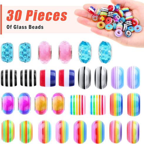 Bracelet Making Kit, 85PCs Charm Bracelets Kit with Beads, Jewelry Charms, Bracelets for DIY Craft, Jewelry Gift...