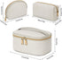 KTMOUW Makeup Bag 3 Pcs Waterproof Cosmetic Bag Set Portable Travel Cosmetic Bag Multifunction Organizer Storage Bag Weave Toiletry Bag for Women,...