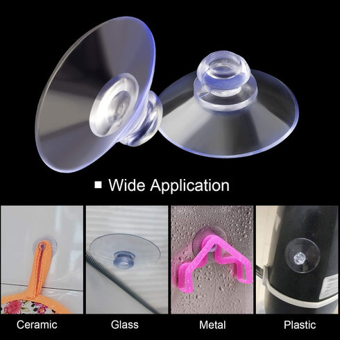 ANCIRS 30 Pack 30mm Suction Cups for Glass Table Tops, Rubber Transparent Anti-Collision Sucker Pad Without Hooks for Home Decoration...