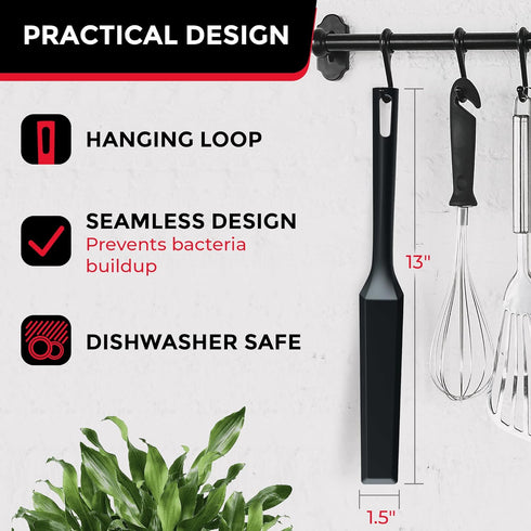 Mueller EuroPhoria Series Spatula, Heat Resistant Nylon Kitchen Turner, Cooking Utensils for Flipping Pancakes, Eggs, Burgers, Crepes and More, Pe...