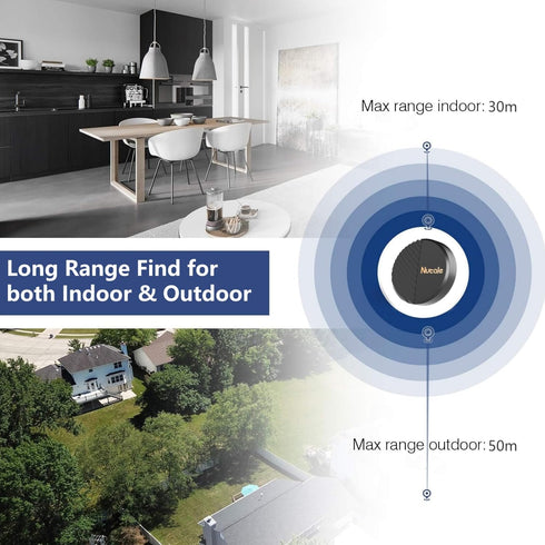 Bluetooth Key Finder Smart Tag Tracker Item Locator with Key Chain, Separate Battery Compartment, for Keys, Luggage, Backpacks (Nutale Findthing)...