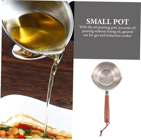Small Stainless Steel Pot for Sauce Camping Pot Mini Saucepan Grill Basting Pot Milk Sauce Pot Barbecue Pot Multipurpose Sauce Pan Chai Pot Induct...