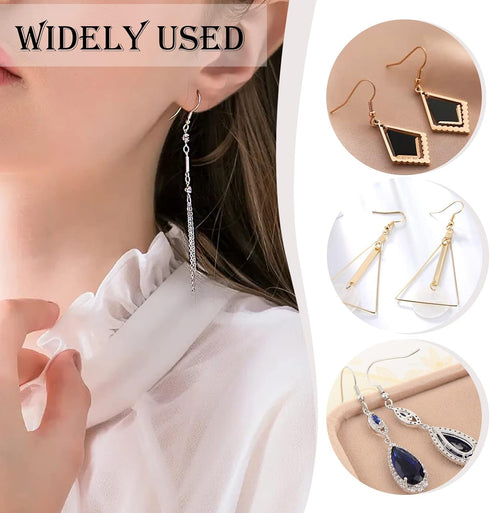 TOAOB 150pcs 5 Colors Earring Hooks Kit Hypoallergenic Ear Wires and 1000pcs Jump Rings 200pcs Earring Backs for Earrings Making Jewelry Making Fi...