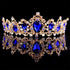 Baroque Royal Queen Crowns and Tiaras for Women,Crystal Rhinestone Costume Party Festival Wedding Tiaras Headbands (Blue)...