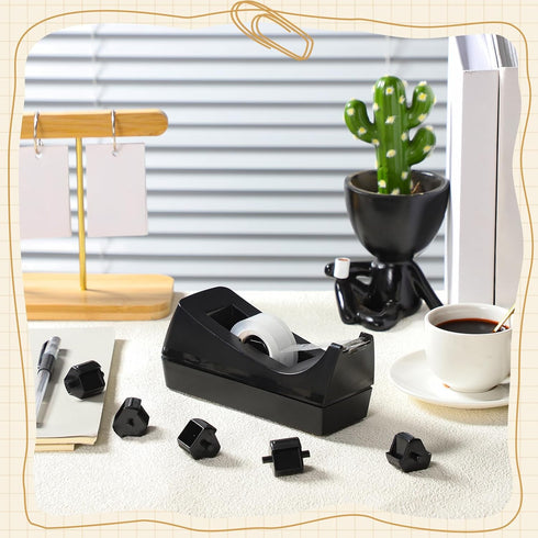 12 Pcs Tape Dispenser Replacement Core Tape Dispenser Core Small Plastic Tape Dispenser Insert for School Office Home Supplies Tape Dispenser Acce...