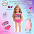 GIFTINBOX 29PCS 18 Inch Girl Doll Clothes and Accessories-Travel Play Set for Dolls, Doll Stuff with Clothes, Luggage, Swimsuit, Wallet cashes... ...