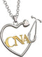 CNA Certified Nurse Assistant Stethoscope Heart Necklace, CNA Gift, CNA Pendant...