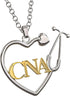 CNA Certified Nurse Assistant Stethoscope Heart Necklace, CNA Gift, CNA Pendant...