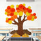 3D Fall Bulletin Board Decorations Set Fall Theme Classroom Decor with Paper Pom Poms Tree Design Wall Decals Autumn Bulletin Board Paper for Teac...