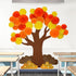 3D Fall Bulletin Board Decorations Set Fall Theme Classroom Decor with Paper Pom Poms Tree Design Wall Decals Autumn Bulletin Board Paper for Teac...