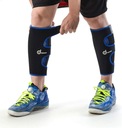 Odoland Calf Compression Sleeve Calf Brace for Calf Pain Relief Strain, Sprain, Tennis Leg and Calf Injury - Guard Leg and Adjustable Shin Splints...