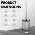 ToiletTree Products Toilet Brush with Lid - Sleek Toilet Bowl Brush and Holder - Toilet Scrubber Brush Set with Heavy-Weight Base - Lidded Toilet ...