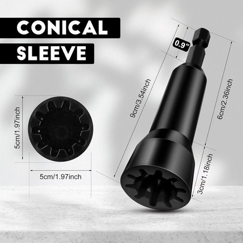 Wire Twister Tool, Twist Wire Connector Socket, Wire Connector Driver with 1/4" Chuck, Wire Nut Twister for electricians(3 Pack-black,red,blue)...