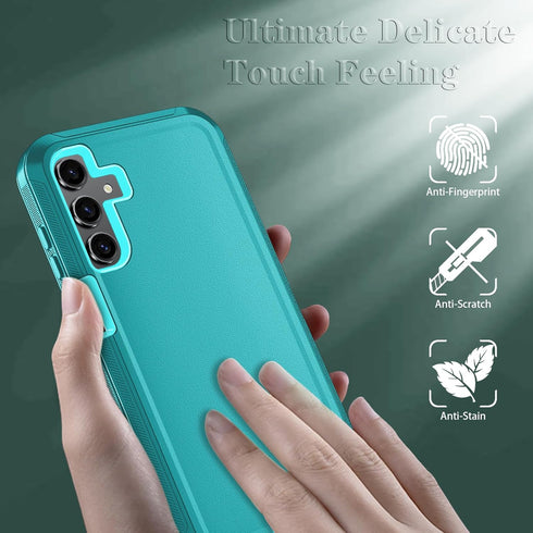 Qinmay Phone Case for Samsung Galaxy A15 5G Case with HD Screen Protector, Samsung A15 5G Case Durable Shockproof 3-Layer Cover for Galaxy A15 5G ...