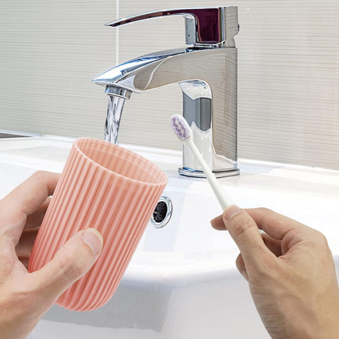 Toothbrush Cup Portable Toothbrush Holder Multifunction Travel Cup Organizer Toothbrush Case and Carrier for Bathroom School Business Trip 2Pack(P...