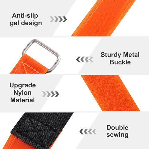 Zacro Bike Rack Straps, 4 PCS Adjustable Bike Wheel Strap with Upgraded Gel Grip & Stonger Metal Buckle, 24/31.5 Inches Anti-Slip Bicycle Tire Sta...