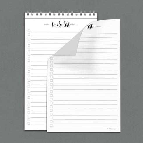 321Done to Do List Notepad 5.5x8.5 Spiral - Made in USA, Simple Undated Checklist, Daily Planner Notebook for Organizing, Planning, Task Checklist...