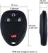 Replacement Keyless Entry Car Remote Key Fob fits for Chevy 2007-2014 Equinox Avalanche Silverado Escalade Suburban GMC Yukon OUC60270, OUC60221, ...