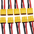 Blomiky XT60H 5 Pairs Female and Male 14AWG Silicon Wire Extention Deans XT60 Plug Connector for RC Cars Drone Lithium Battery XT60 Plug 5...