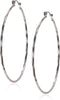 Lucky Brand Silver Hammered Hoop Earrings, One Size...