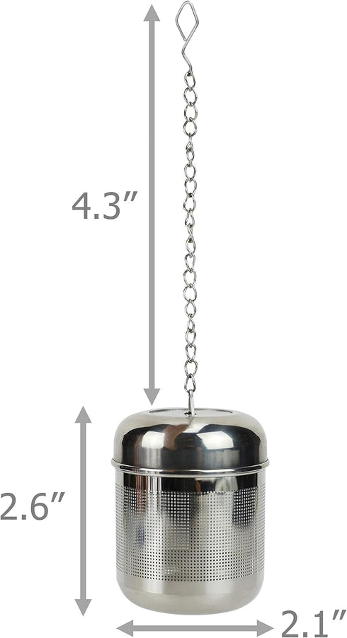 Stainless Steel Tea Ball Strainer Infusers with Fine Mesh and Chain Hook for Steeping Loose Leaf Tea Spices Seasonings...