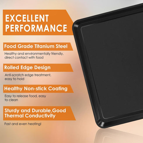 13" × 13" Nonstick Baking Sheet, Replacement Baking Pan for Ninja SP100, SP101, SP1001C, SP201 Foodi Air Fry Oven, Baking Tray for Ninja Foodi 8-i...
