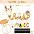 Stuffed Giraffe Spiral Car Seat Toys, 0-6 months Stroller Activity Baby Infant Carseat Toys Hanging Including Bee Rattles| Flower Mirror| Rainbow ...