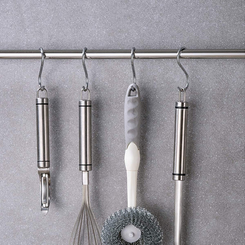 40 Pack S Hooks - Stainless Steel Heavy Duty S Hooks for Hanging pots, Pans, Plants, Coffee Mugs, Towels in Kitchen and Bathroom, Coat, Bag, Work ...
