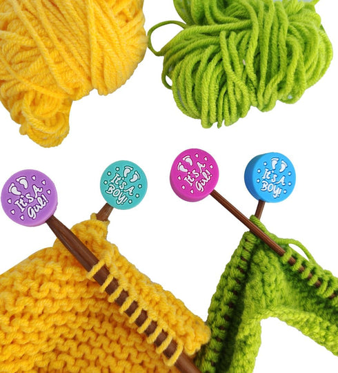 Toeloioh 4PCS 8PCS Knitting Needle Stoppers?Cartoon Letter Flower Spring Needle Point Protectors, Cute Knitting End Caps (Girl -Green-4)......