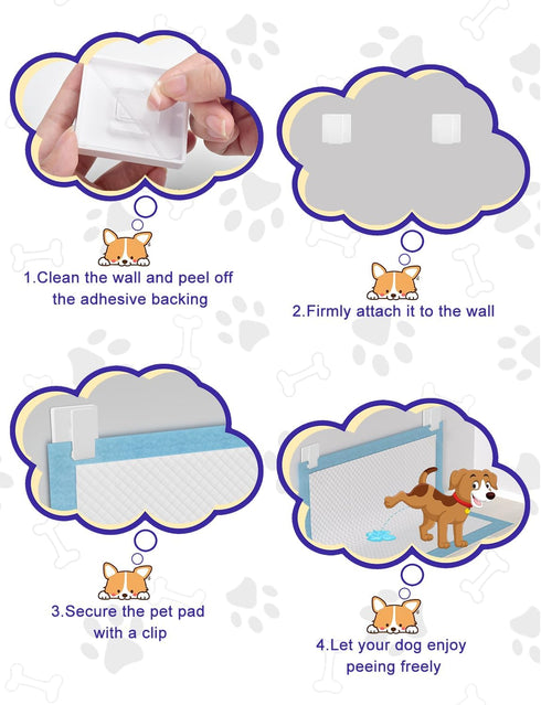 4 Pcs Potty Training Dog Pee Pad Holder for Leg-Lifting Marking Dogs Indoor Training Pad Holder for Small & Large Size Wee Wee Pad, White...