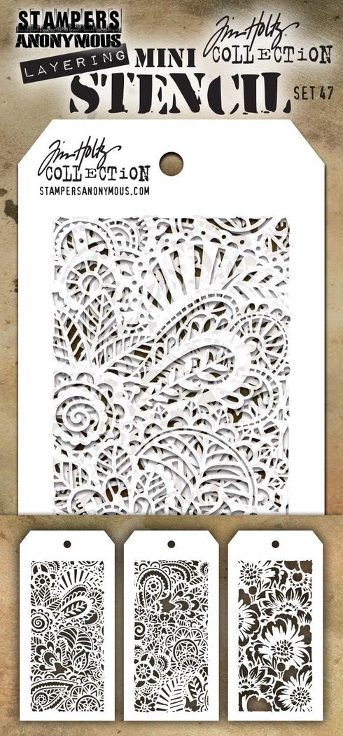 Tim Holtz - Stampers Anon Mini Stencil, Set #47...