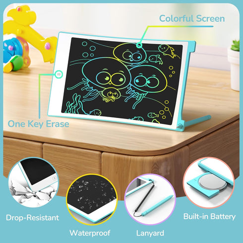 TECJOE 4 Pack LCD Writing Tablet, 8.5 Inch Colorful Doodle Board Drawing Tablet for Kids, Kids Travel Games Activity Learning Toys Christmas Birth...