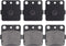 MOTOKU Front & Rear Brake Pads for Sportrax 300EX 400EX TRX250X TRX400X ATC 250R 200X for Yamaha Raptor 350 660...