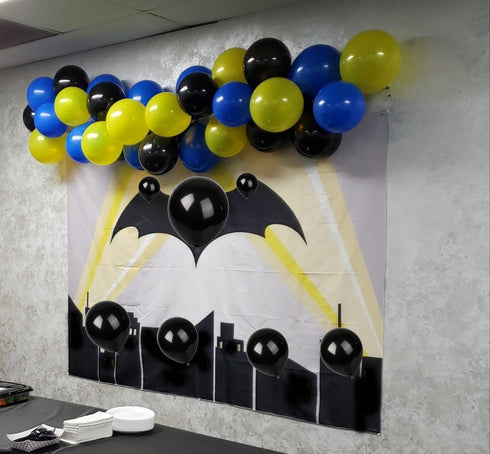 KADBANER Yellow Blue Black Balloons,100 Pack 12 Inch Latex Balloons...