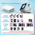 Fast Wireless Charger for Samsung - 2 in 1 Foldable Travel Charging Station, Compatible with Samsung Galaxy Z Flip 6/5/4 and Motorola Razr+ (Adapt...