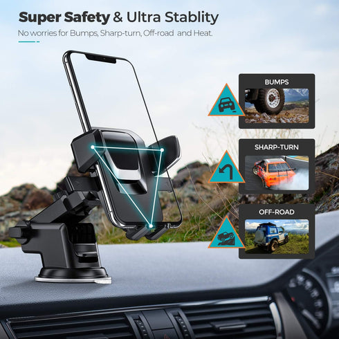 ORIbox Car Phone Mount, Dashboard Car Phone Holder, Washable Strong Sticky Gel Pad Fit for All Cell Phones...