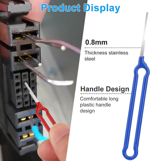 41Pcs Terminal Removal Tool Kit, Upgraded Blue Pin Removal Tool Kit, Electrical Connector Pin Removal Tool Kit, Pin Extractor Tool Set, Wire Termi...