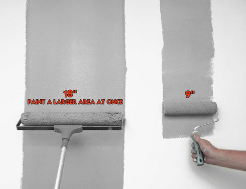 ROLLINGDOG 18" Paint Roller Covers - Large Paint Roller Sleeves for Ceiling,Wall,Floor,Decks Painting (Pack of 3,Polyester)...