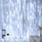 HEYFUNi 304 LED Curtain Lights Outdoor, 9.8Ft*9.8Ft Hanging String Lights Plug in with 8 Modes, Connectable Curtain Fairy Lights for Bedroom, Dorm...