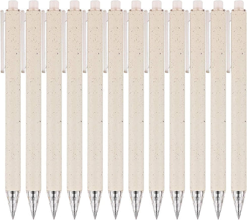 12 Pack Cute Pens Black Ink for Note Taking Writing Retractable Gel Pen Pretty Quick Drying Ink 0.5mm Ballpoint Fine point Pretty Premium Office S...