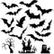Whaline 16Pcs Halloween Refrigerator Magnets Black Bat Fridge Magnets Happy Halloween Magnet Bat Stickers Decorative for Locker Home Locker Garage...