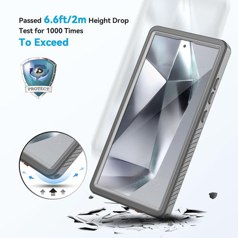 Lanhiem for Samsung Galaxy S24 Ultra Case, IP68 Waterproof Dustproof, Built-in Screen Protector, Rugged Full Body Shockproof Protective Cover for ...