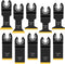 JTWEB Titanium Oscillating Tool Blade, 10PCS Oscillating Saw Blades Metal Cutting Multi Tool Blades Kits Wood and Metal Nails Plastic, Multitool B...