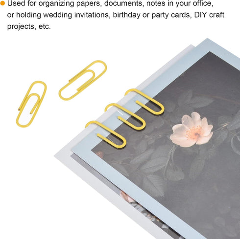 MECCANIXITY Paper Clips Small Size 1.1 Inch Vinyl Coated to Prevent Tearing Pages with Box for Organize Office Home Yellow Count 200...