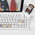 4 Keys PBT Keycaps Cute Cats Keycaps Dye Sublimation Cherry Profile Keycaps with Puller for Cherry Mx Gateron Kailh Switch Mechanical Keyboard...
