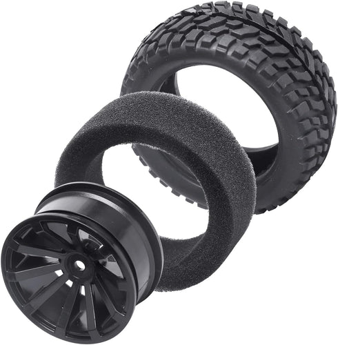 4Pcs 12mm Hex RC Wheels Tires Height 2.99 inch (76mm) for 1/10 On Road and 1/14 1/16 1/18 Scale Models Cars Truck Buggy with Foam Inserts...