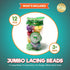 Jumbo Lacing Beads for Kids - Montessori Toddler Games and Educational Toys - Rainbow Matching Game and Stringing Bead Set with Toy Storage and Le...