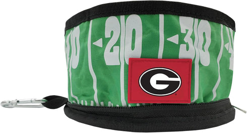 NCAA GEORGIA BULLDOGS Collapsible Dog Travel Bowl, Food and Water Bowl for Dogs & Cats. Best Portable & Lightweight Leak-Proof Pet Bowl for Travel...
