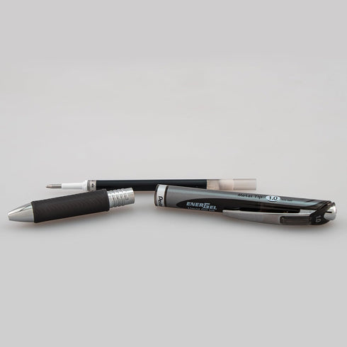 Pentel Energel RTX Retractable Liquid Gel Pen, Bold Line, Metal Tip, Assorted Ink Pack of 5 (BL80BP5M)...